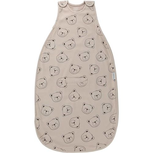 Woolino Merino Wool and Organic Cotton Ultimate Baby Sleep Sack - 4 Season Baby Wearable Blanket - Two-Way Zipper Adjustable Sleeping Bag - Universal Size (2-24 Months) - Teddy Bear