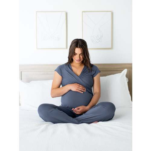 Davy Maternity & Nursing Pajama Set | Slate Blue – Kindred Bravely