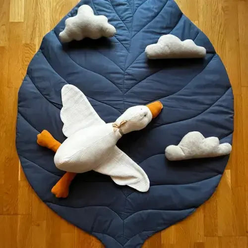 Woodland Nursery Sage Rug, Leaf Baby Play Mat, Baby Crawling Baby Activity Mat, Tummy Time Mat, Floor Play Mat Montessori, Mom To Be Gift