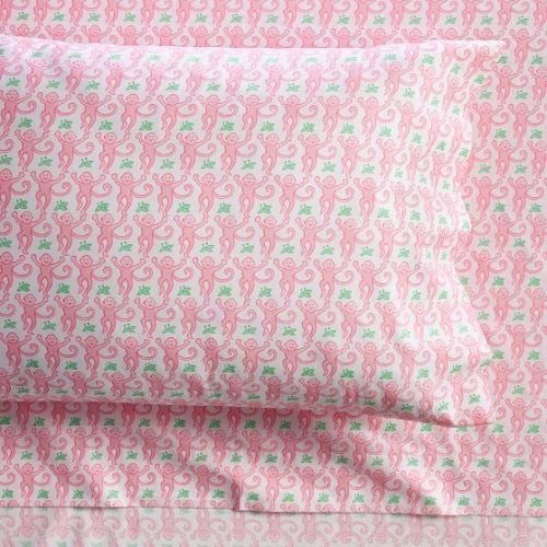 Roller Rabbit Monkey Organic Sheet Set - Twin
