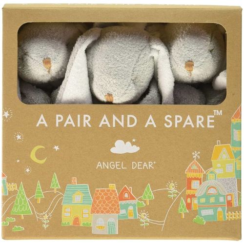 Angel Dear Grey Bunny Three of a Kind Blankie