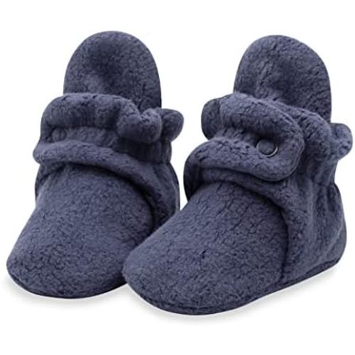 Zutano Unisex Fleece Baby Booties, Two Snap Closure, Newborn to 24 Months