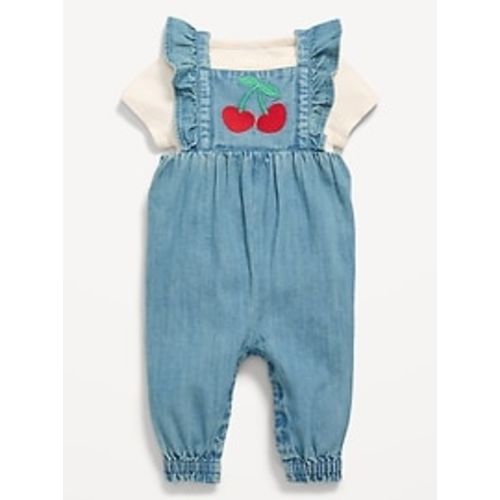 Short-Sleeve Ribbed T-Shirt and Chambray Jumpsuit Set for Baby | Old Navy
