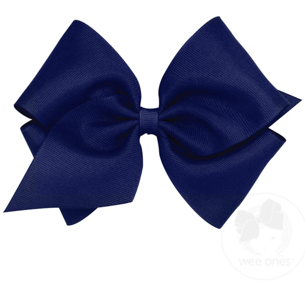 Mini King Classic Grosgrain Hair Bow (Plain Wrap)