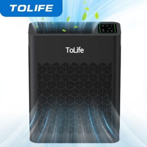 Tolife Air Purifiers for Home Large Room up to 1095 Ft², HEPA Air Purifier for Bedroom,Air Cleaner for Pets Hair Dust Smoke Odor Black
