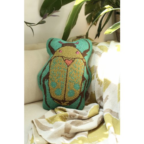 Green Beetle Hook Pillow — Calhoun & Co.