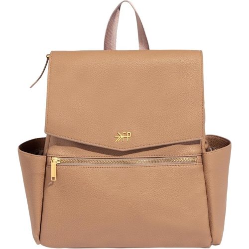 Freshly Picked Mini Diaper Bag II Backpack – Premium Vegan Leather Small Baby Bag with Changing Pad, Compact, Lightweight & Stylish for Moms On-the-Go, Fig