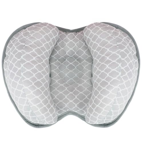 KAKIBLIN Baby Neck Pillow for Head, 2 in 1 Baby Travel Pillow, Banana Baby Head Pillow,Neck Pillow for Infants Small Boys and Girls, Neck Support for Stroller,White Cloud