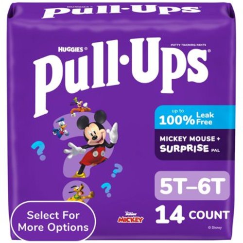 Pull-Ups Boys' Potty Training Pants, 5T-6T (46+ lbs), 14 Count (Select for More)