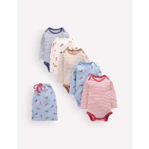 5-pack Cotton Bodies-Blue Multi Dogs
