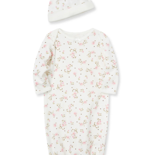 Vintage Rose Sleeper Gown And Hat