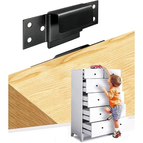 Furniture Anchors for Baby Proofing Furniture Wall Anchors 6 Pack Heavy Duty Dresser Safety Bracket Mount Strap Cabinet
