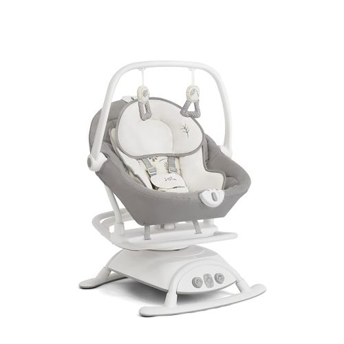 Joie Cinnamon 2-in-1 Glider and Rocker – Multi-Motion Baby Swing and Rocker Combo with Plush Fabrics, Compact Design, and Multiple Recline Positions – Soothing Sounds & Gentle Vibrations (Fern)