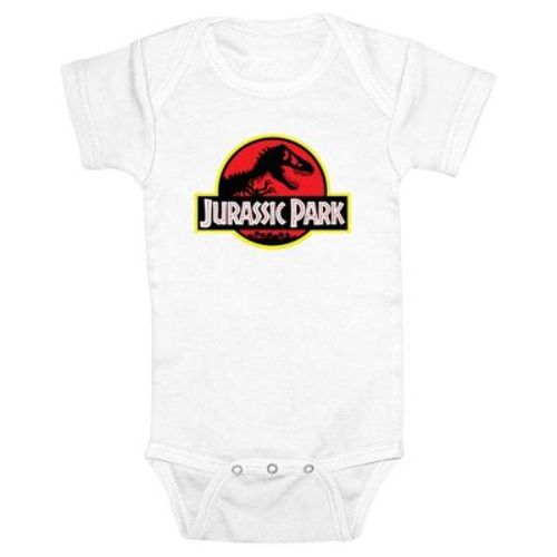 Infant's Jurassic Park Classic Bold T Rex Logo Bodysuit - Black - 6 Months