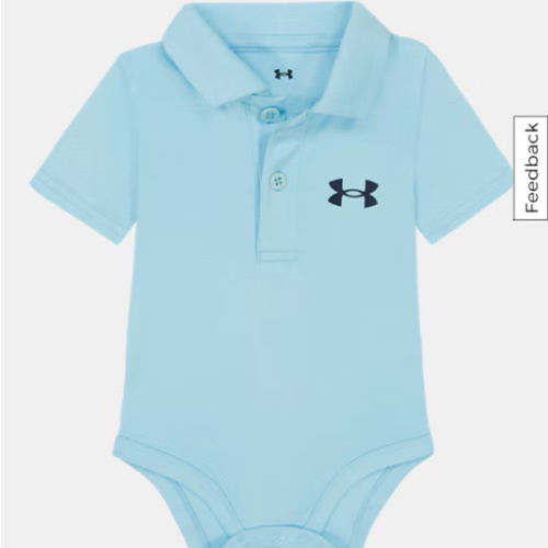 UA Twist Polo Newborn Boys' Bodysuit | Under Armour