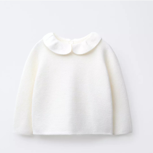 PETER PAN COLLAR KNIT SWEATER - Light ecru | ZARA United States