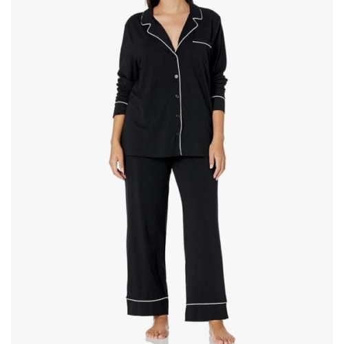 Amazon Essentials Women's Cotton Modal Long-Sleeve Shirt and Full-Length Bottom Pajama Set
