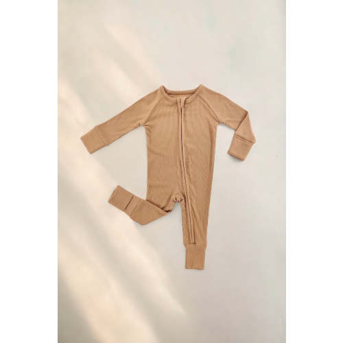 Almond Ribbed Bamboo Sleeper