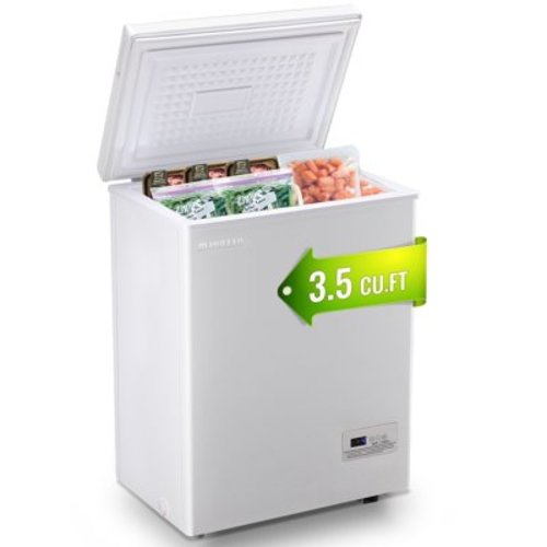 DEMULLER 3.5 Cu. ft Chest Freezer Small Freezers with Top Open Door Freestanding White