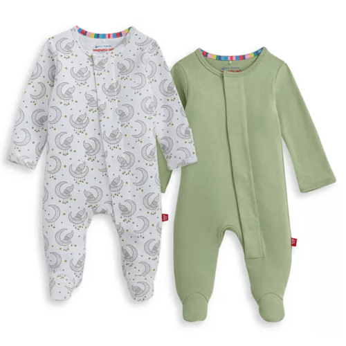 MAGNETIC ME Cotton Footie Two-Pack Bundle 9-12M