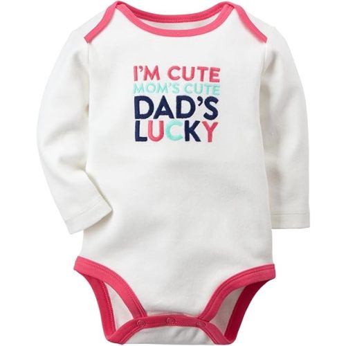Carter's Baby Girls' Slogan Bodysuit - Dads Lucky - 9 Months