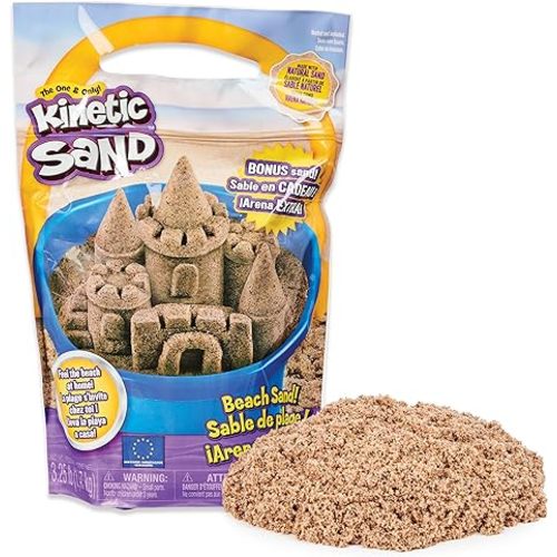 Kinetic Sand, The Original Moldable Play Sand, 3.25lbs Beach Sand, Sensory Toys for Kids Ages 3 and up (Amazon Exclusive) - 3.25lb Beach Sand