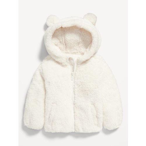 Unisex Sherpa Critter Zip-Front Hooded Jacket for Baby