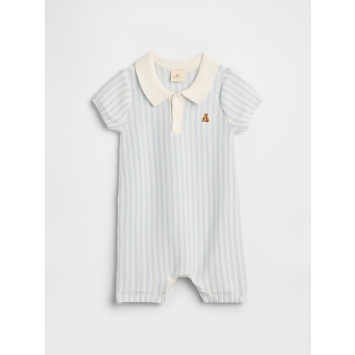 Baby Brannan Bear Sweater Polo Romper