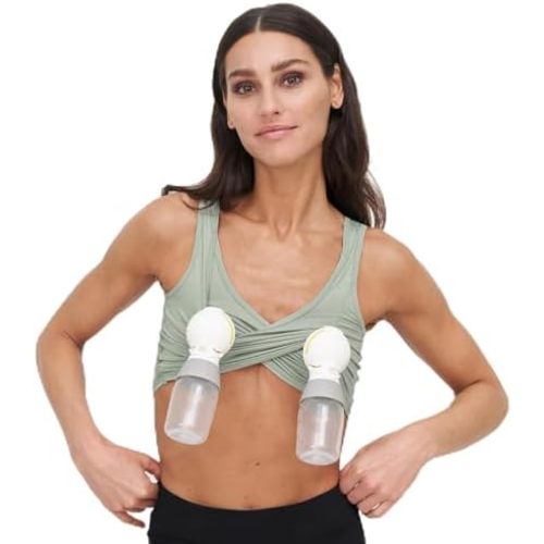 Larken Hands Free Pumping Bra for Breastfeeding | Breast Pump - Maternity Bras for Pregnancy, Pumping & Nursing Bra in One