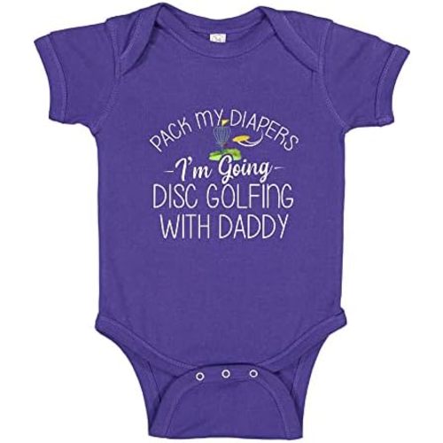 I'm Going Disc Golfing with Daddy Baby One Piece Toddler T-Shirt for Dad's Future Frisbee Golf Buddy