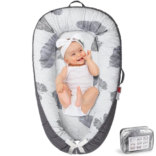 BUTOA Baby Lounger - Baby Lounger for Newborn 0-24 Months, Breathable & Soft Baby Nest, Portable and Lightweight Infant Lounger for Home and Travel, Ideal Newborn Babies Essentials Baby Shower Gifts