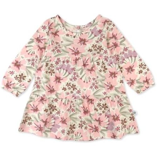 HonestBaby Long Sleeve Tiered Dress,Girl