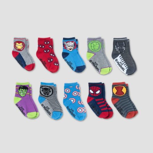 Baby 10pk Marvel Ankle Socks