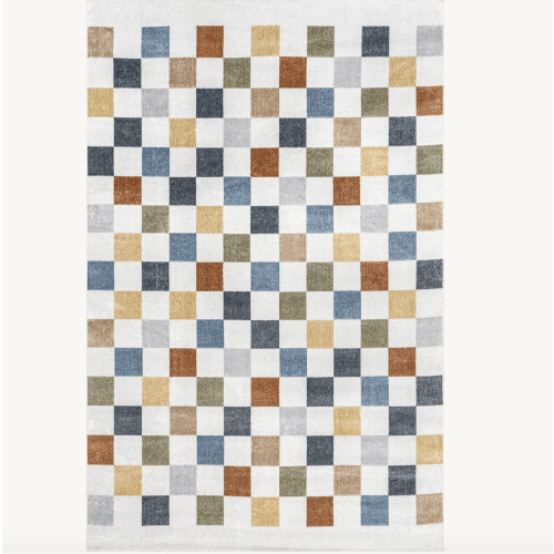 Carina Colorful Checkered Washable Rug | Multicolor – Rugs USA