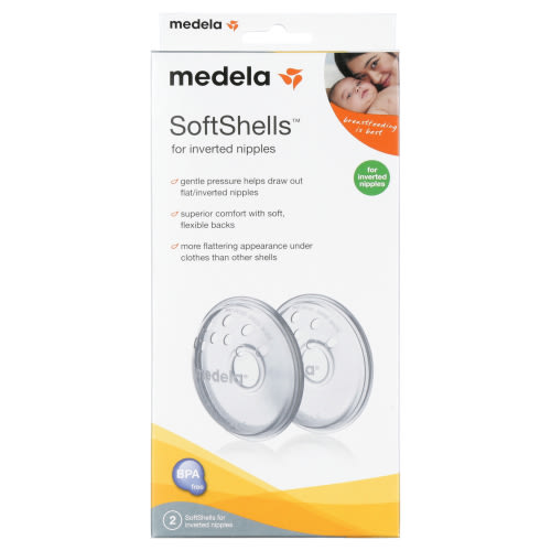 Medela SoftShells Inverted Nipple Kit, Silicone, Washable, 80220, 2 Pack