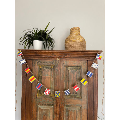 Nautical Flags Garland, Numbers 0-9, Tiny flags