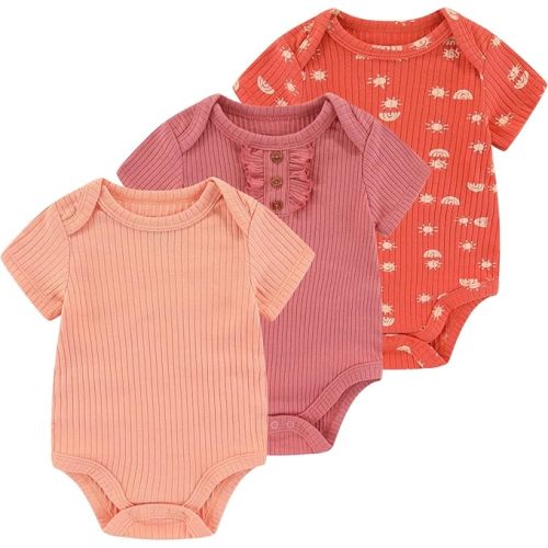 Baby Bodysuit Boy Girl Clothes Soft Newborn Infant Outfit Short Sleeve Romper