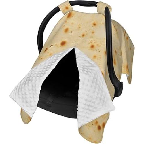 Burrito Taco Tortilla Car Seat Cover Baby Stuff Western Infant Carseat Covers Baby Girl Highland Car Seat Canopy Boy Winter Multi Use Nursing Cover for Newborn Carseat Canopy Nursing Covers