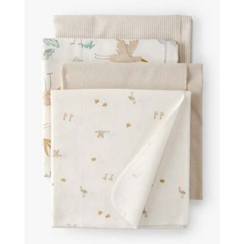 Baby 4-Pack Stork Print Receiving Blankets - Yellow - Carter's | Carter's