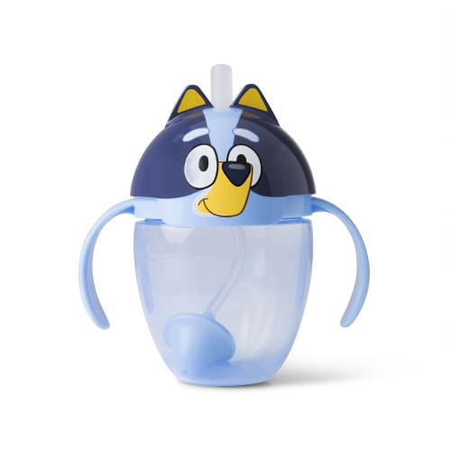 The First Years Toddler Bluey Trainer Weighted Straw Cup - Ages 6 Months and up - 7 Ounce