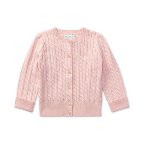 Polo Ralph Lauren Ralph Lauren Baby Girls Cable-Knit Cotton Cardigan - Macy's