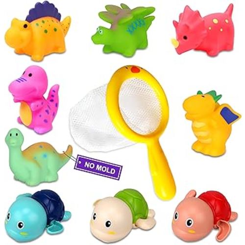 Bath Toys for Kids Ages 1-3 - Mold Free Baby Toddler Bath Toys 6-12-18 Months - No Hole Bathtub Toys for 1 2 3 4 Years Old Boys Girls - Infants Pool Water Shower Toys 1st Gifts Baby Bath Essentials