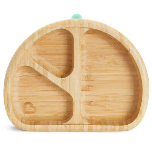 Munchkin® Bambou™ Divided Suction Plate for Babies and Toddlers, Teal, Unisex