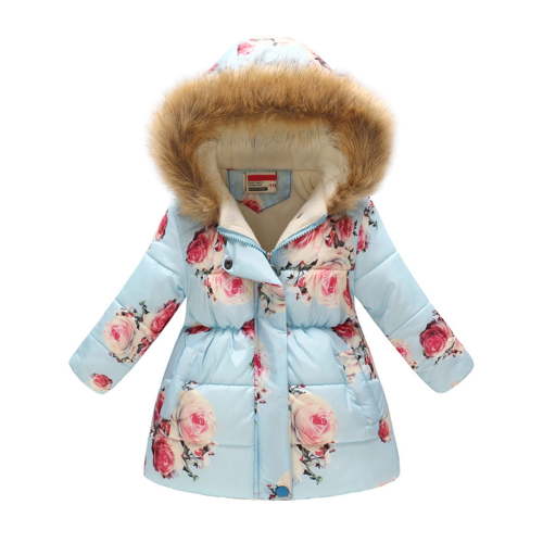 TAIAOJING Baby Girl Clothes Winter Jacket Toddler Thick Hooded Windproof Coat Outwear Jacket Kids Warm Coat 4-5 Years