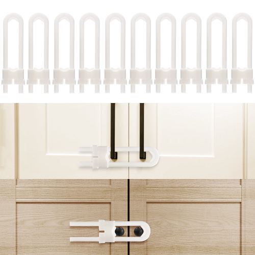 Cabinet Locks Baby Proofing,Baby Proofing Cabinets(10 Pack),Adjustable U-Shaped Child Proof Locks Cabinets,Child Proof Cabinet Latches,Child Safety Cabinet Locksfor Wardrobe,Drawer,Fridge