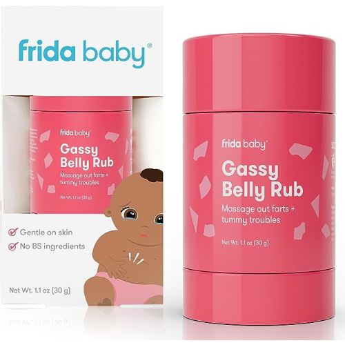 Frida Baby Gassy Belly Rub | Belly Massage for Babies Made with Natural Oils, Relieves Baby's Gas