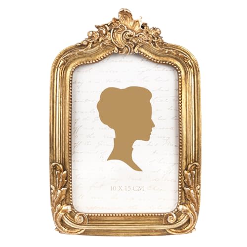 AELS 4x6 Inch Vintage Picture Frame, Elegant Antique Photo Frames with Glass Front, Photo Display, Tabletop Wall Hanging, Gift Ideas