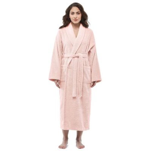 Arus Women's Turkish Terry Cotton Robe, Shawl Collar Bathrobe