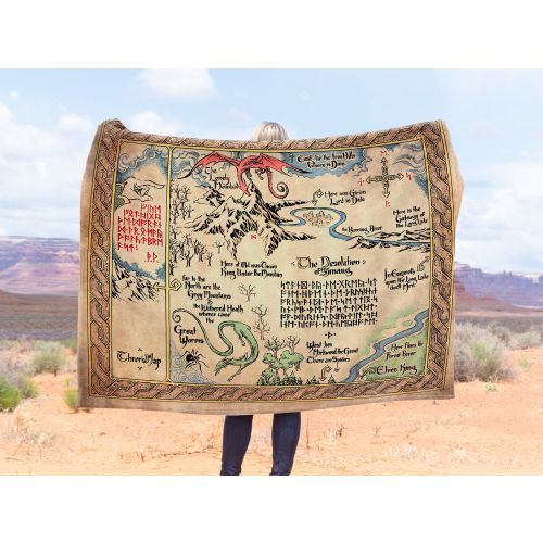 Thorin's Map Hobbit Blanket