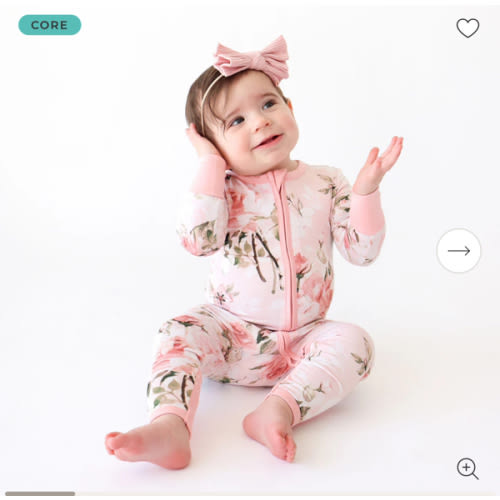 Floral Pink Baby Convertible Sleeper | Vintage Pink Rose